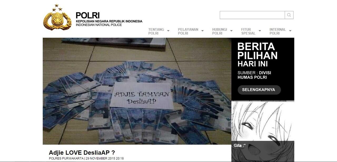 Website Resmi Polri di Acak-acak Sama Hacker Gan