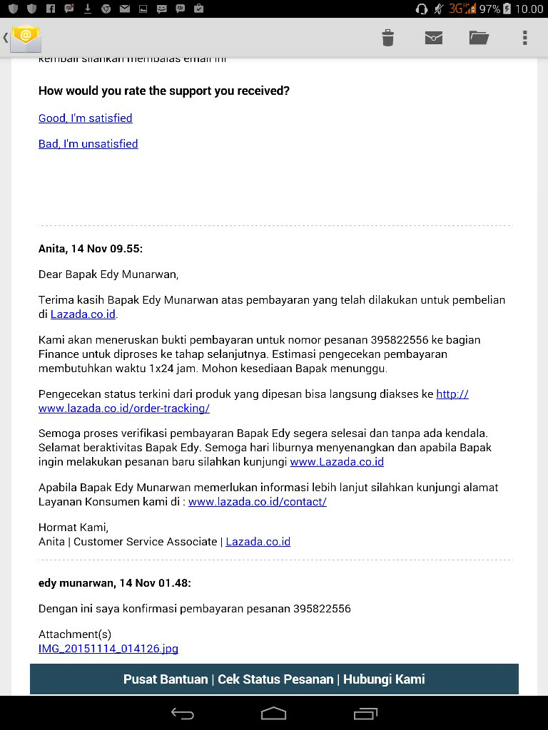 Transaksi di Lazada yang memusingkan kepala