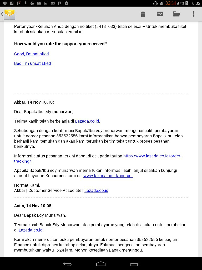 Transaksi di Lazada yang memusingkan kepala