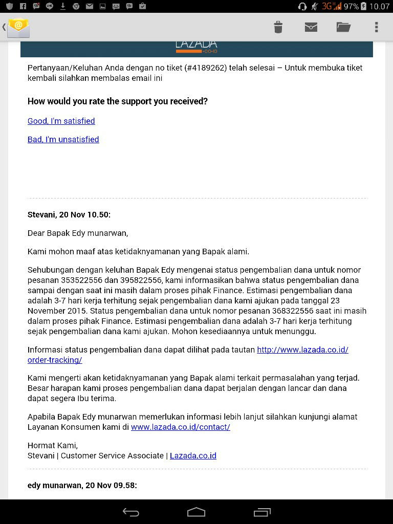 Transaksi di Lazada yang memusingkan kepala