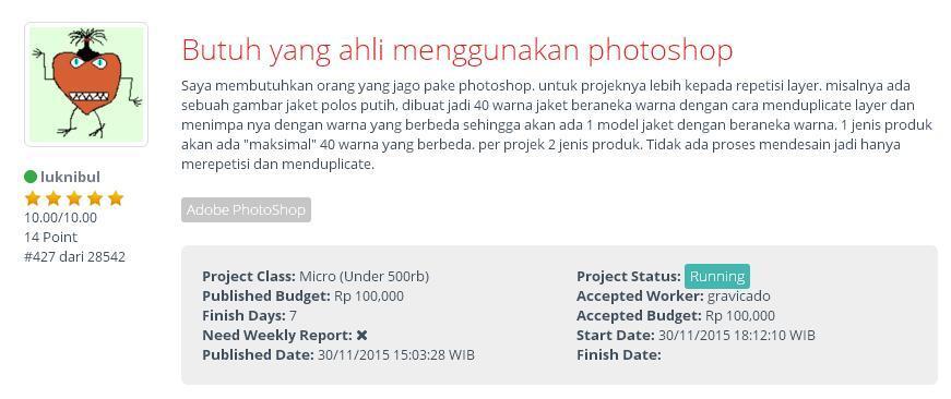 &#91;FREELANCE&#93; Butuh yang ahli menggunakan photoshop