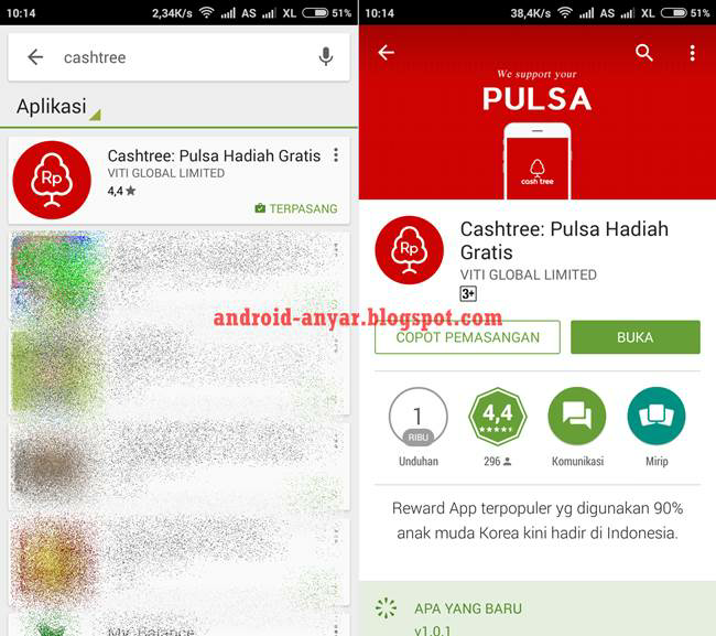 CashTree Aplikasi penghasil Pulsa Gratis Android