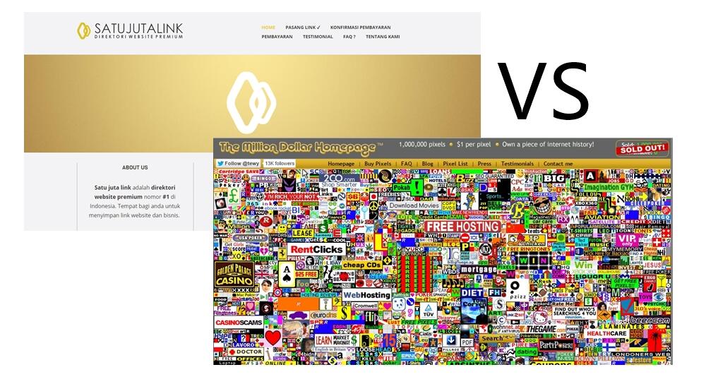 Satu Juta Link VS Million Dollar Homepage, Pilih Mana?