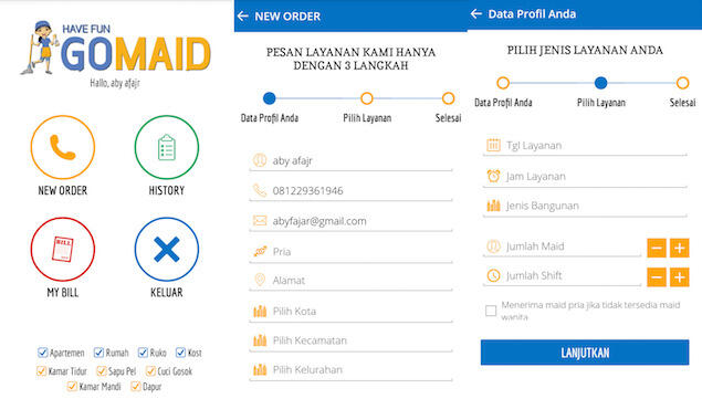 Perbandingan Aplikasi Go Maid VS Go Clean (Gojek Punya)