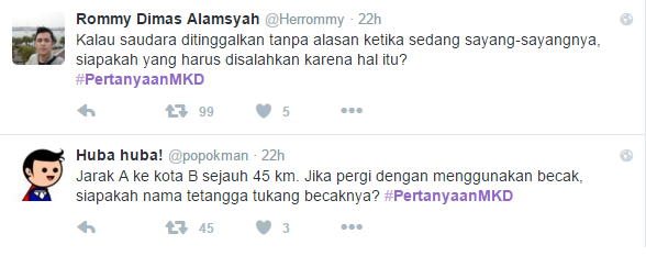 &#91;Ngakak Gan&#93; Pertanyaan MKD bikin heboh Twitter