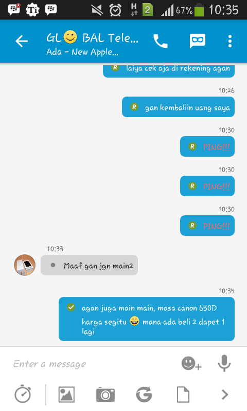 modus penipuan lewat bbm, hati hati gan!!!