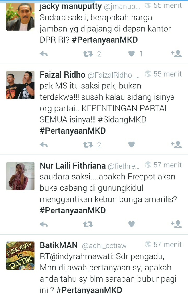 &#91;Ngakak Gan&#93; Pertanyaan MKD bikin heboh Twitter