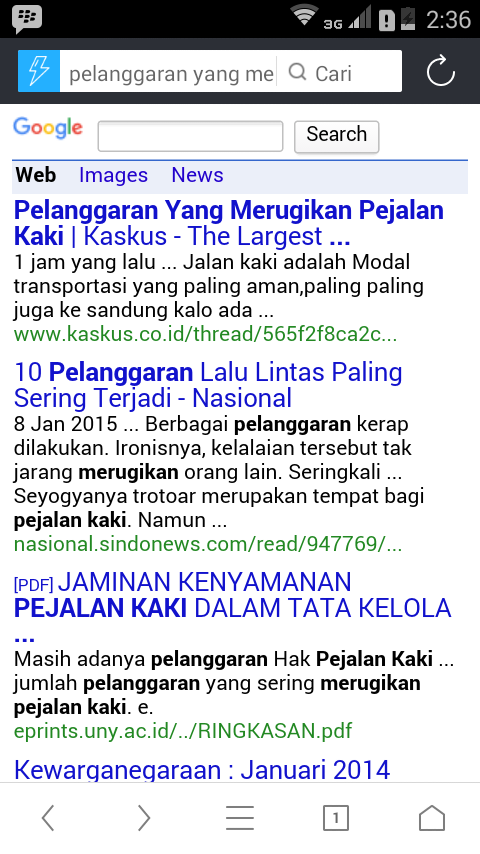 Pelanggaran Yang Merugikan Pejalan Kaki