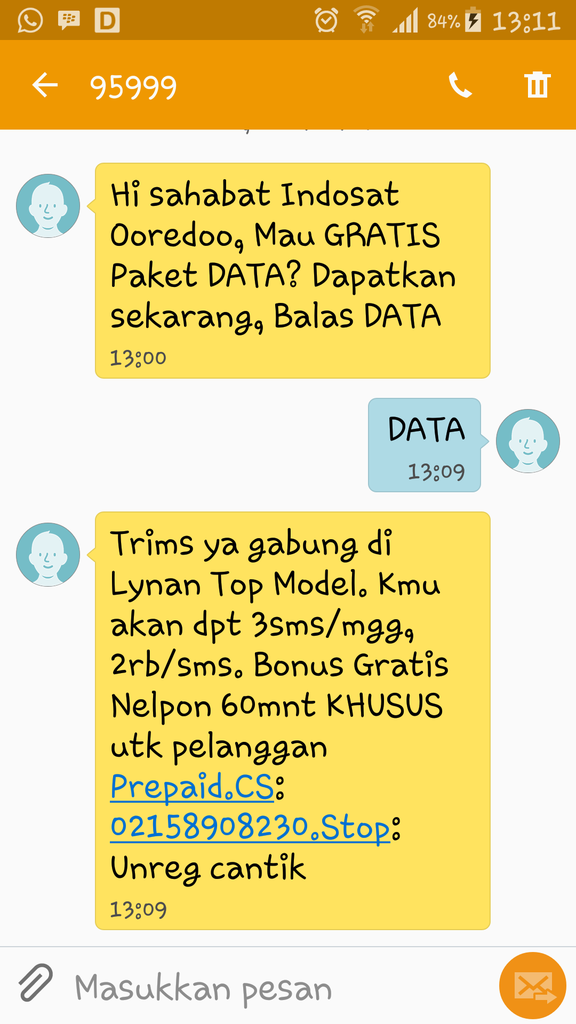 Hati-hati kalo dapet sms dari operator