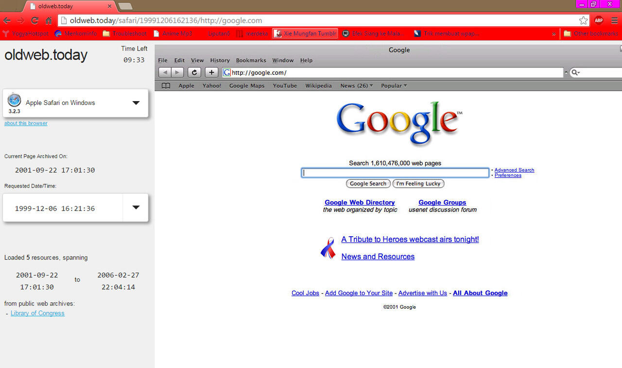 Mau nostalgia lihat tampilan web 10 tahun lalu?