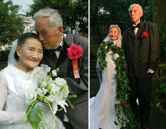 Pasangan Berusia 98 Tahun Ini Mengulangi Hari Pernikahan Mereka 70 Tahun Yang Lalu