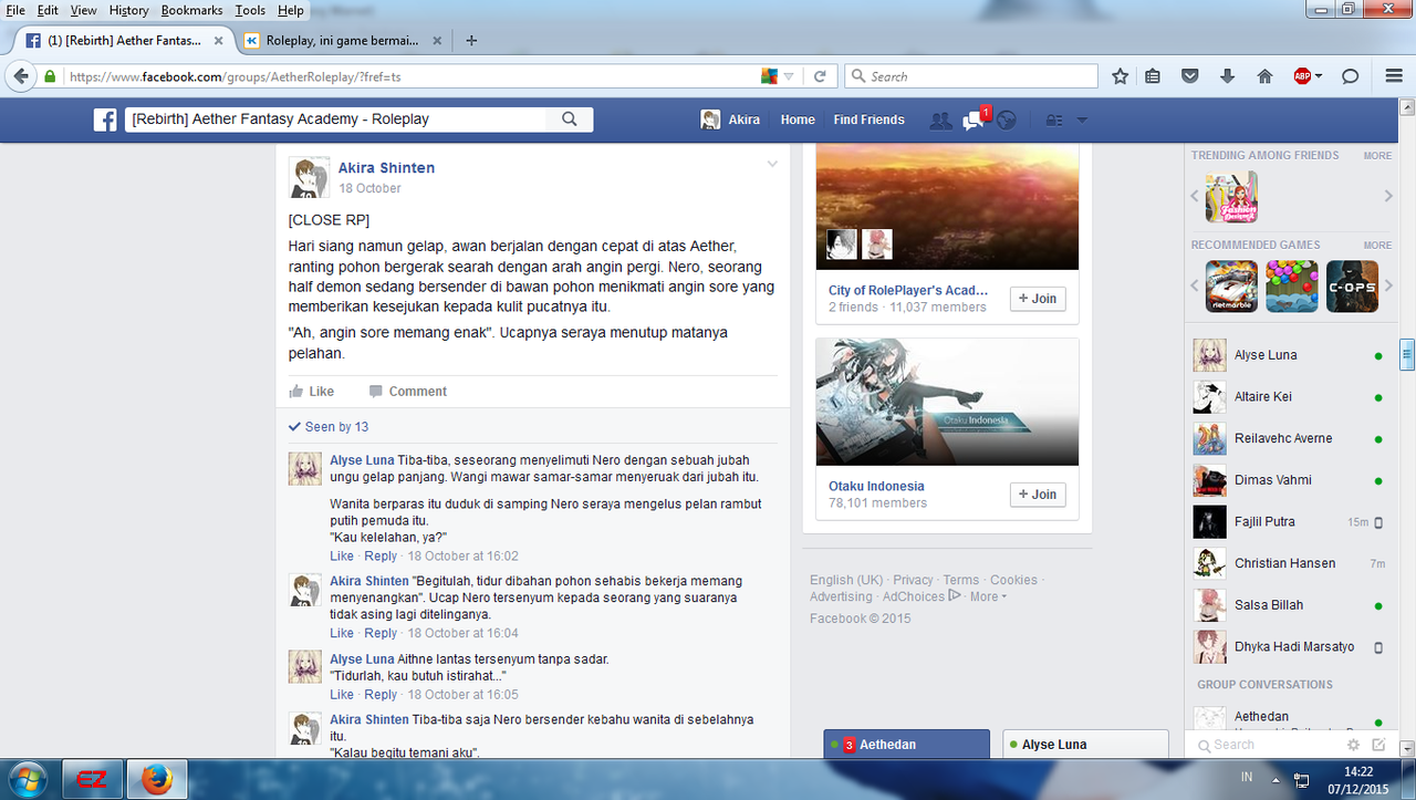 Roleplay, ini game bermain menjadi actor