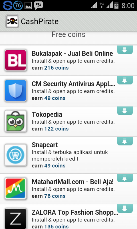CashPirate Aplikasi penghasil Dollar dengan Banyak kelebihan
