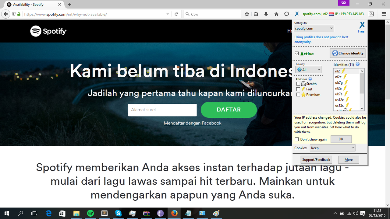 Cara install Spotify di Indonesia