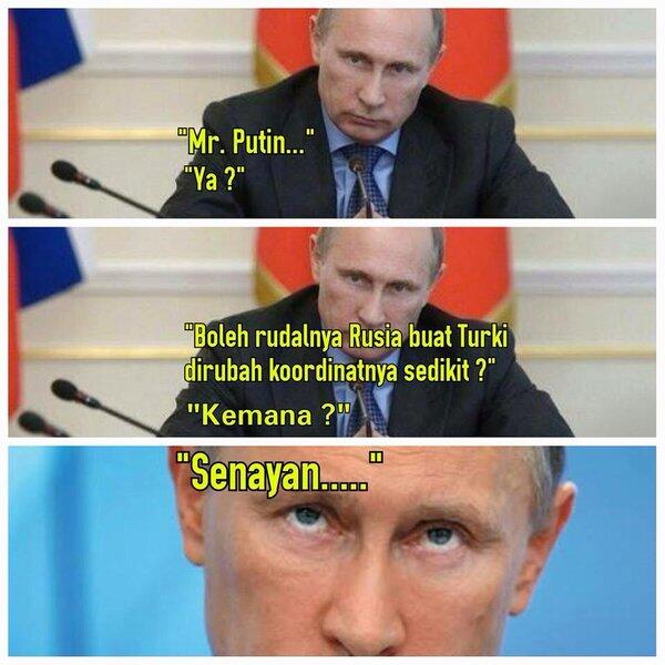 Beredar meme kocak &quot;Mr.Putin, tolong kirim rudal ke Gedung DPR..!!&quot;