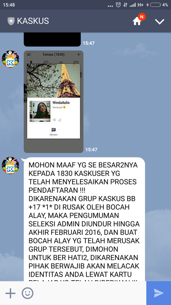 Kaskus kaskusan alias kaskus Kw10 di LINE OFFICIAL! (koplak)