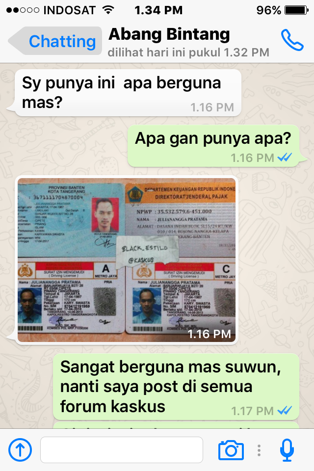 AWAS ADA SYETAN PENIPU JULIAN ANGGA PRATAMA 085767399729