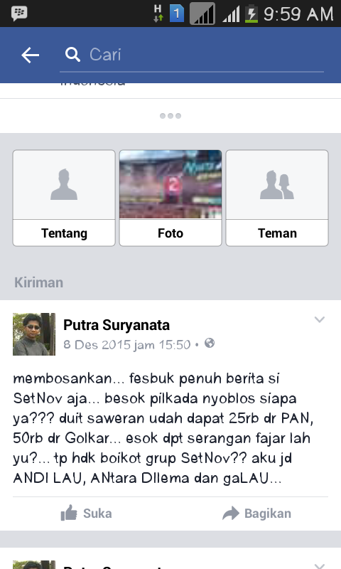 Siapapun yg golput sebenarnya itu orang bodoh