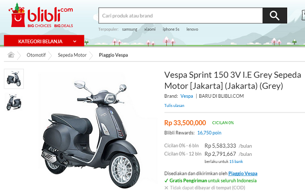 Vespa Sprint 150 3V : Cari Yang Murah Buat Macet-Macetan di Jakarta