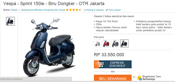 Vespa Sprint 150 3V : Cari Yang Murah Buat Macet-Macetan di Jakarta