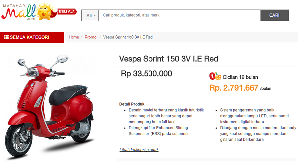 Vespa Sprint 150 3V : Cari Yang Murah Buat Macet-Macetan di Jakarta