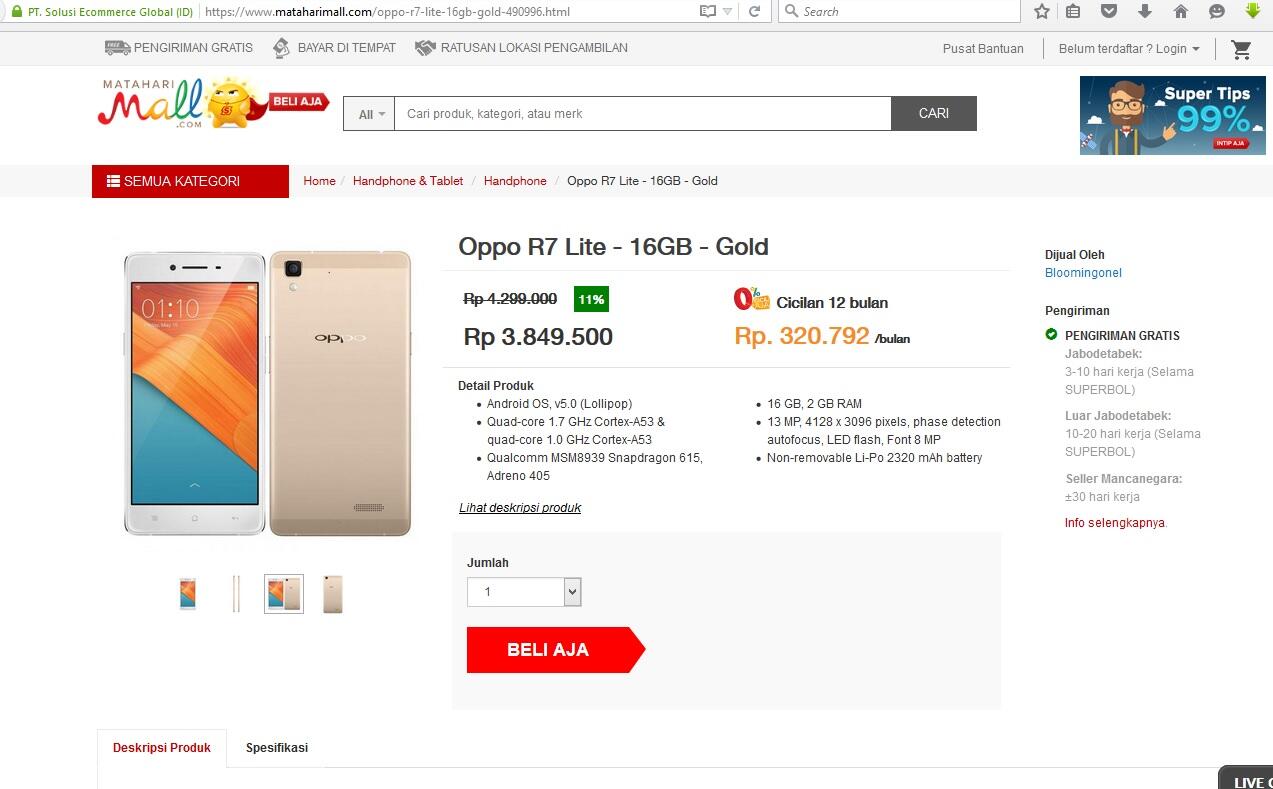 OPPO R7 Lite, HP dengan kamera focus cepat 0.1detik