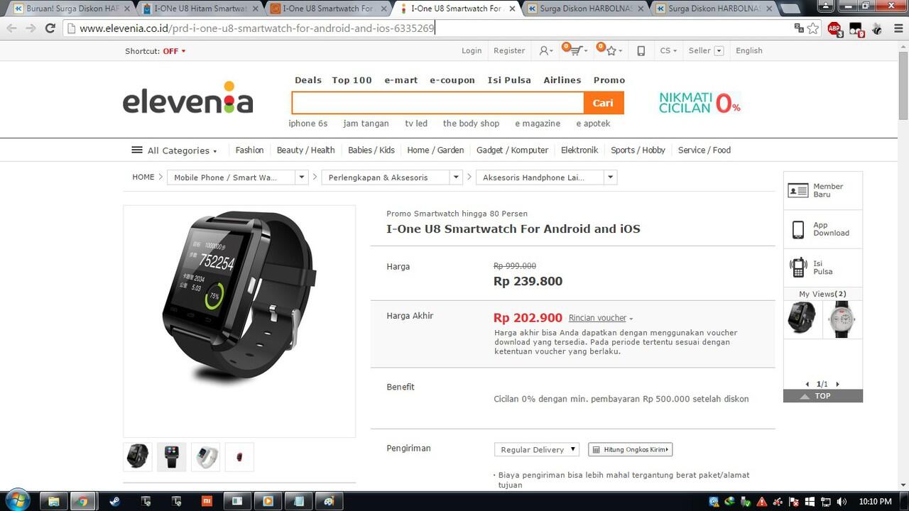 I-One U8 Smartwatch - Sekarang Ga Pake Mahal Gan, Cek Price Here !!