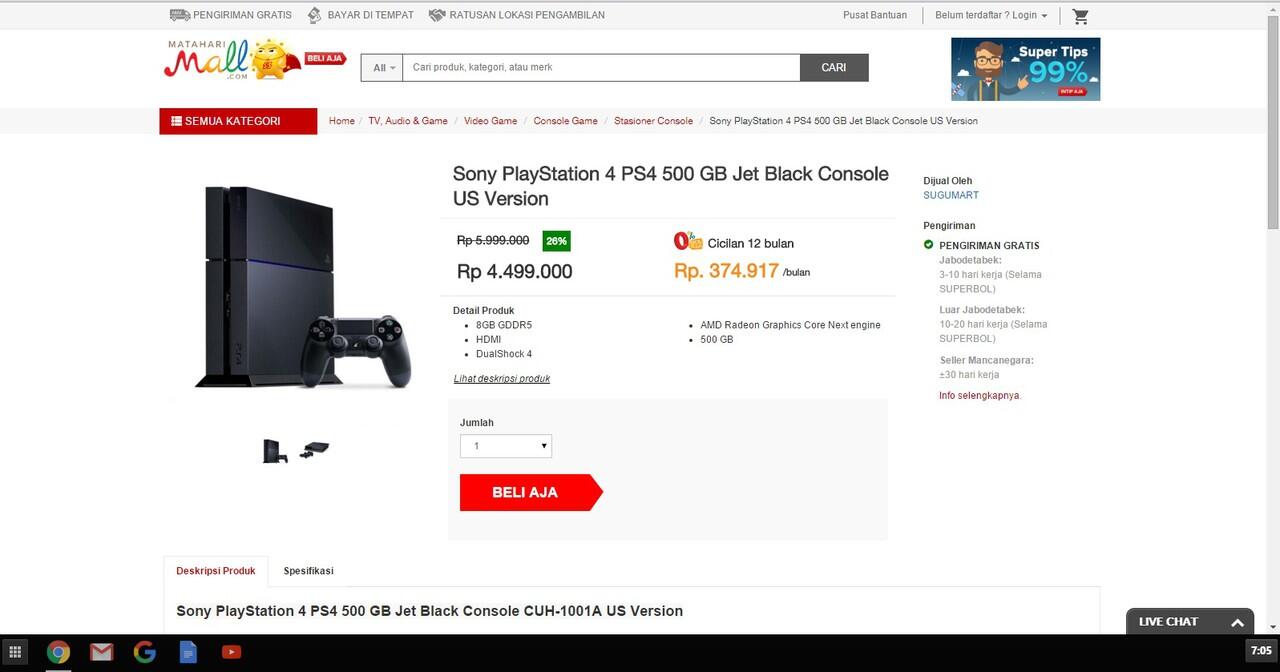 PlayStation 4 diskon Up to 20%