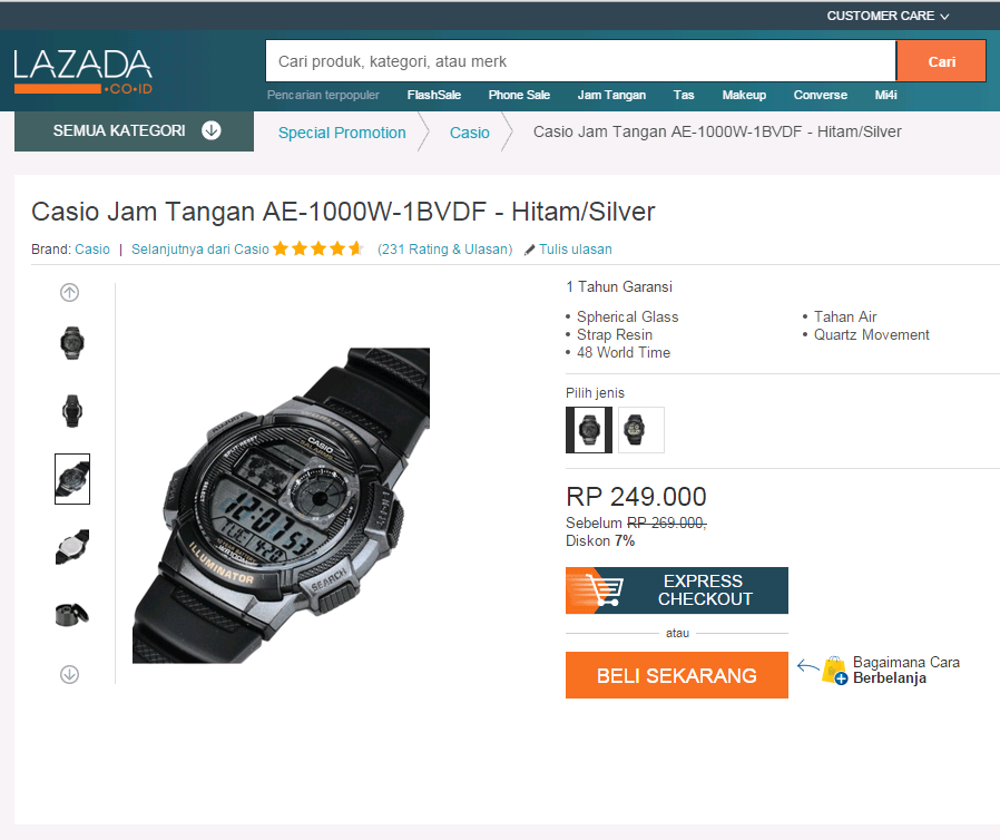 Nih Gan, Casio AE-1000W, Jam Tangan Yang Bikin Agan Tampan