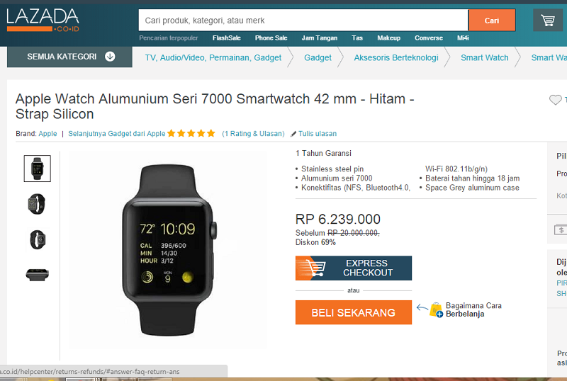 Apple Watch Aluminium Seri 700 Smartwatch: Ternyata yang murah yang ini nih Gan