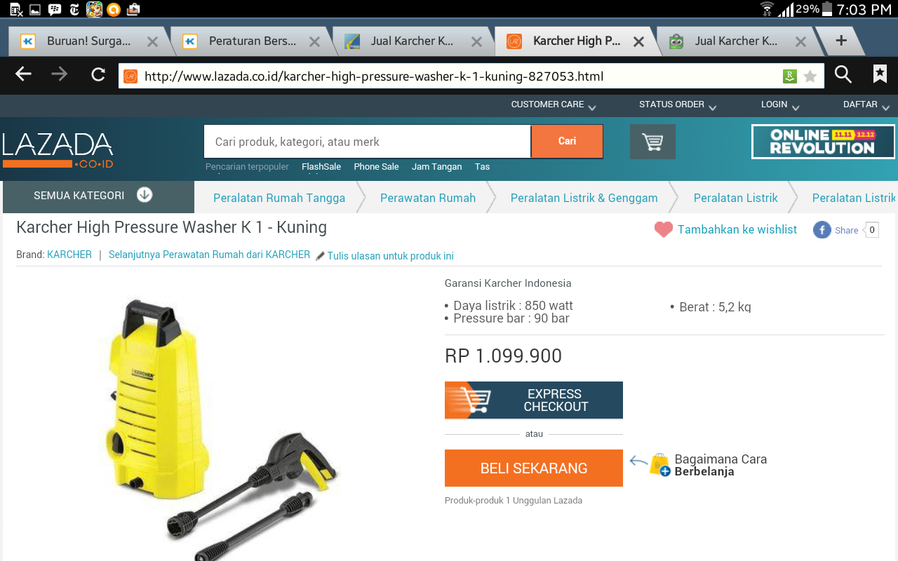 Karcher K1 , Cari mesin steam yang handal dan bertenaga dengan harga murah