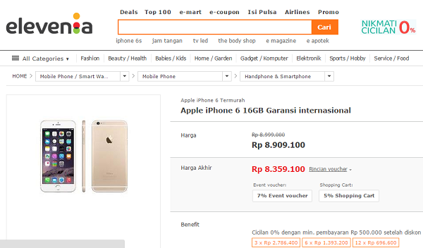 iPhone 6 16GB : Penawaran Terbaik Dari 4 Lapak Online 