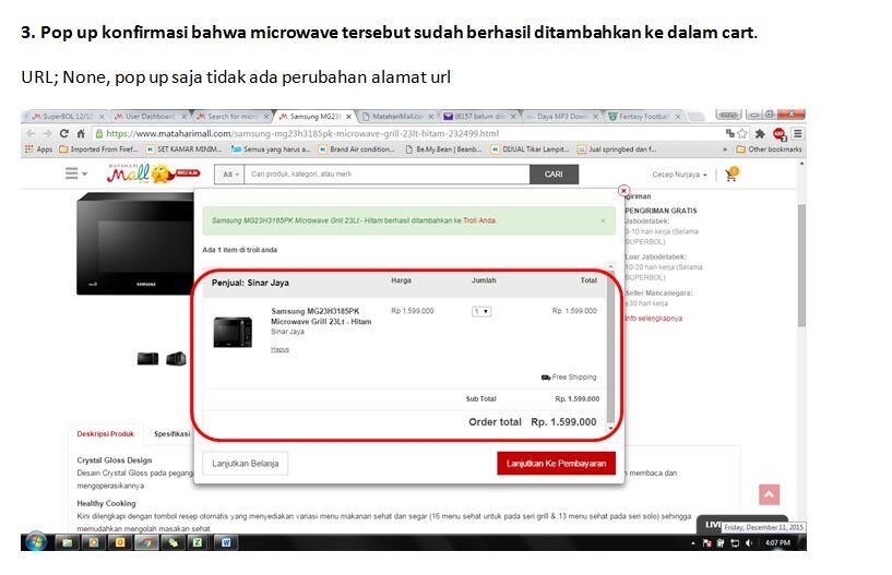 Pengalaman Pertama Belanja di www.mataharimall.com Yang Tidak Menyenangkan