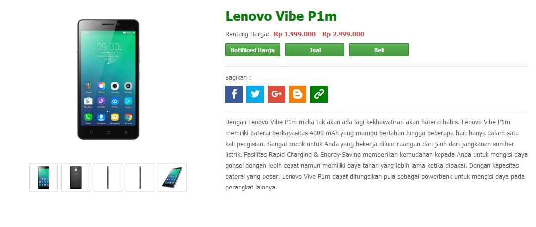 Lenovo Vibe P1 termurah sejagat Indonesia