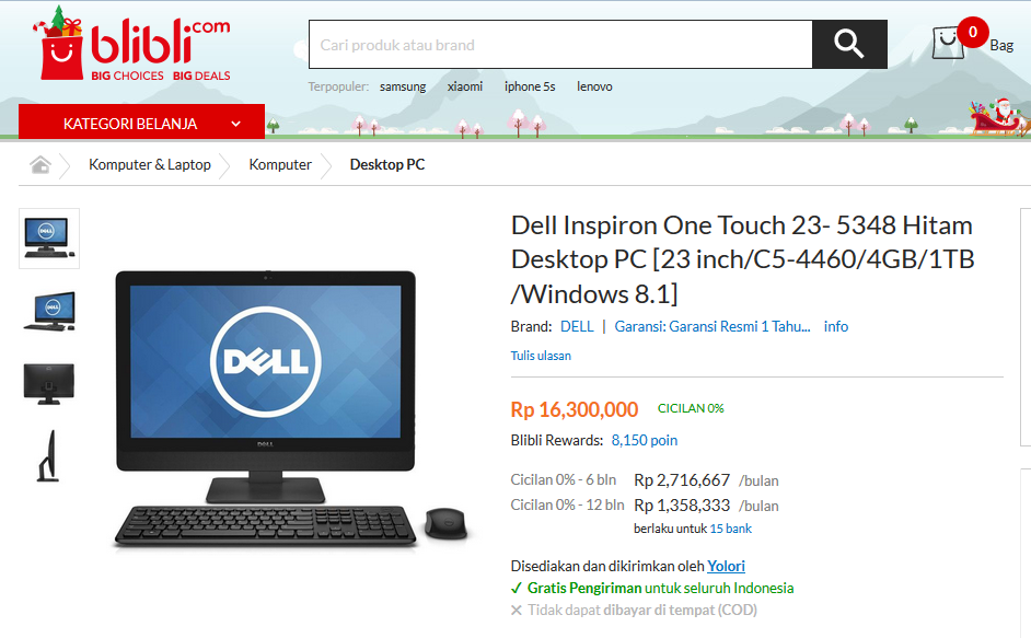 Dell Inspiron one 23 5348 : 3 penawaran murah disini gan !