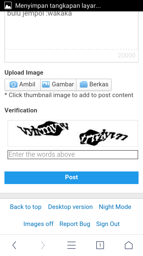 Capcay browser salah mulu