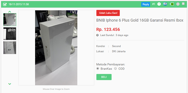 iPhone 6 16GB : Penawaran Terbaik Dari 4 Lapak Online 