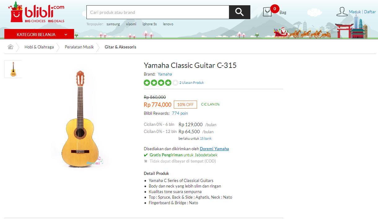 Yamaha Gitar Klasik C-315: Lagi Musim Ujan Enaknya Santai Sambil Main Gitar Nih