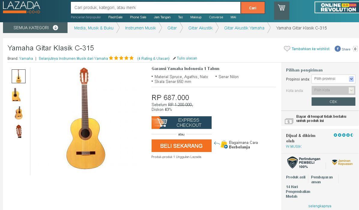 Yamaha Gitar Klasik C-315: Lagi Musim Ujan Enaknya Santai Sambil Main Gitar Nih