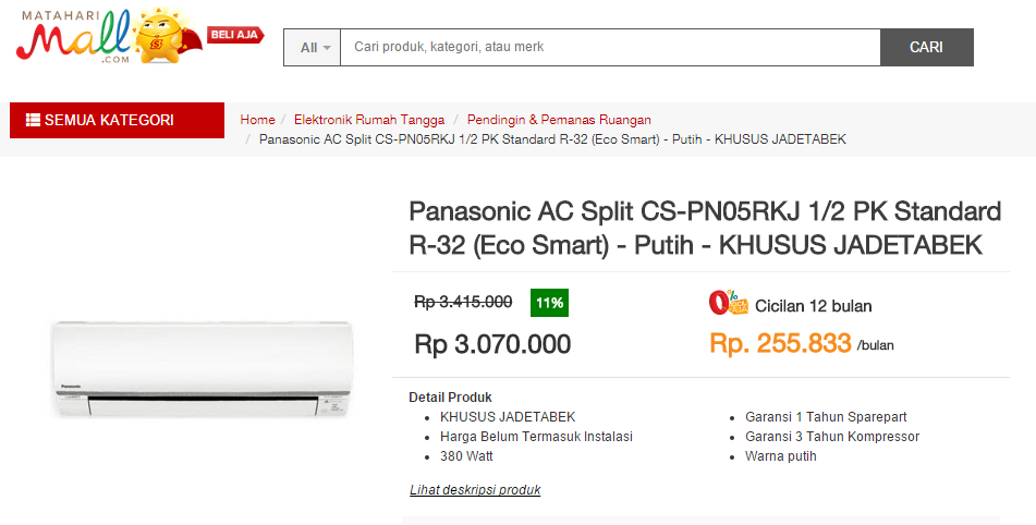 AC Panasonic CS-PN05RKJ: Saatnya Bikin Sejuk Rumah Agan