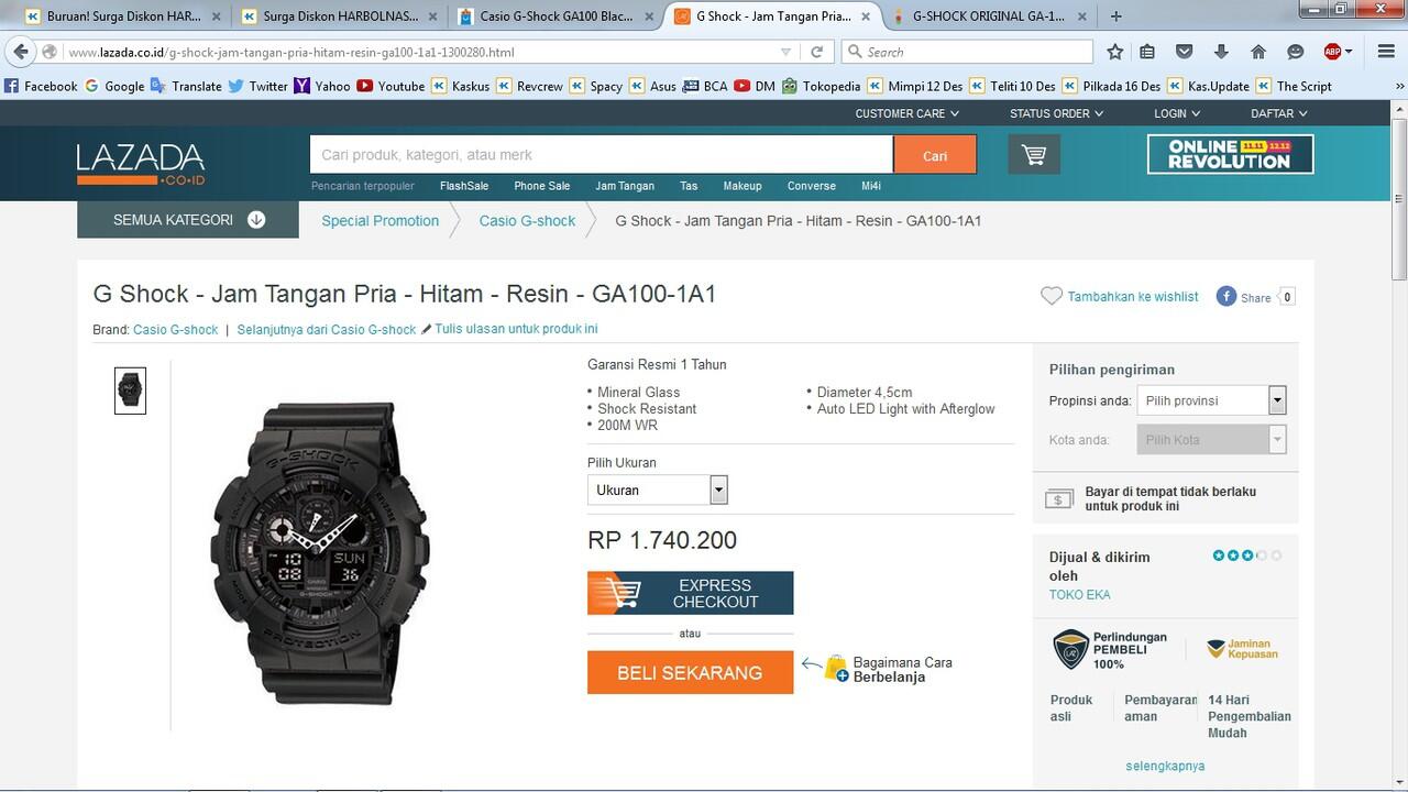 G-Shock GA100 : Harga Termiring Gan