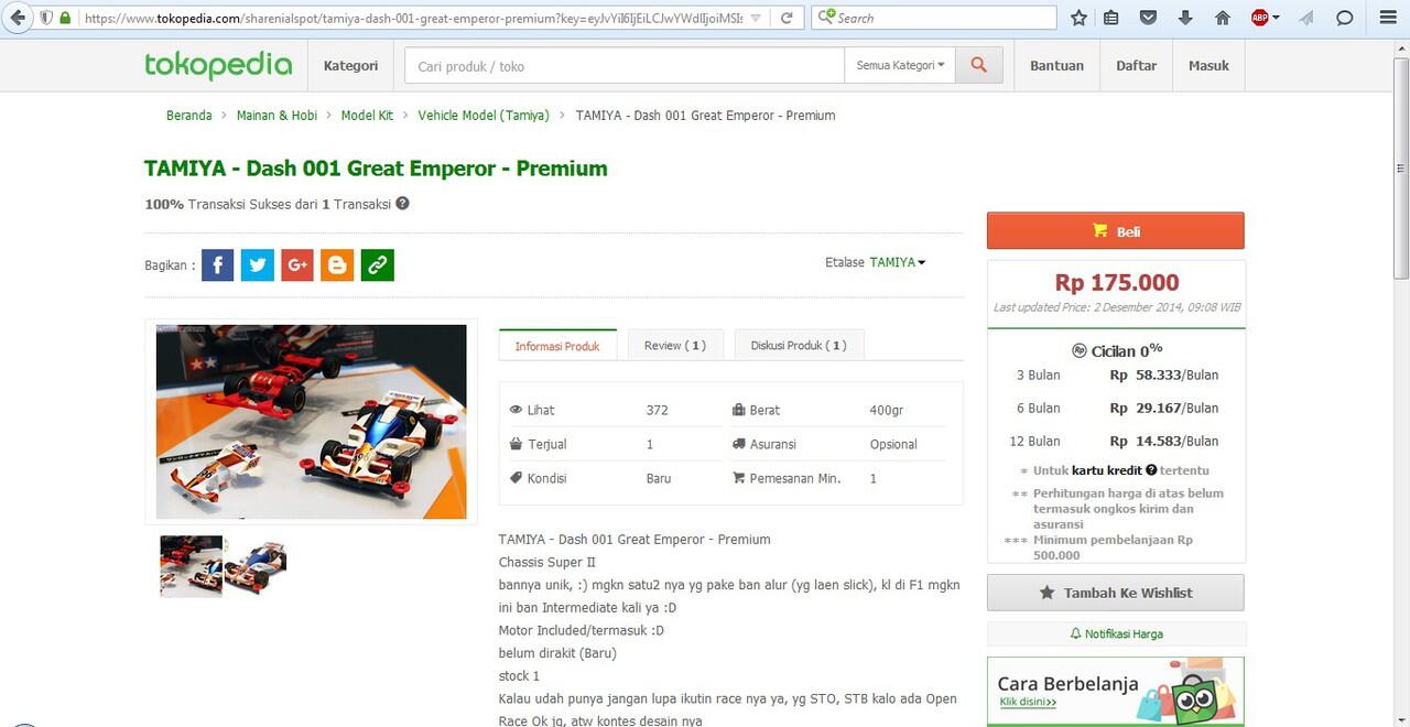 Tamiya Mini 4WD Dash-001 Great Emperor Premium