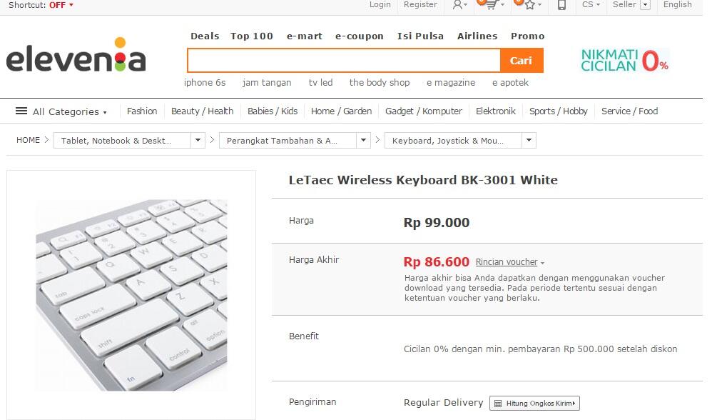Keyboard Wireless Termurah