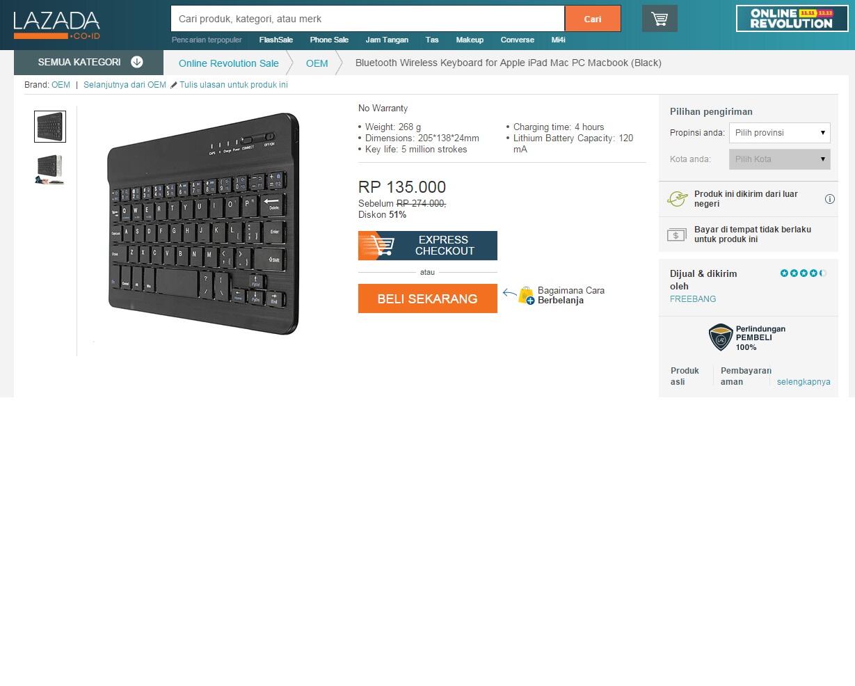 Keyboard Wireless Termurah