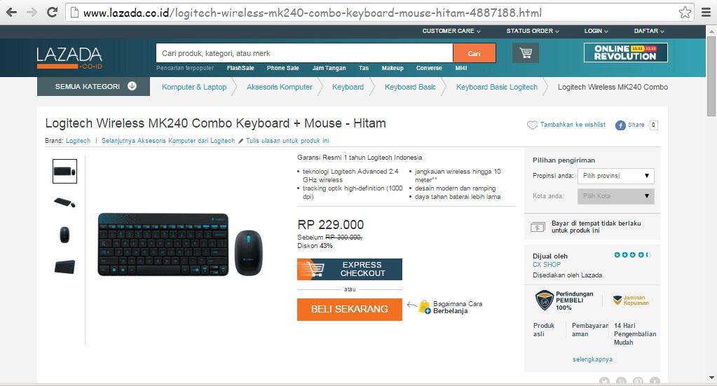 Logitech Wireless Combo MK240: Lapak yg worth it jatuh kepada ...