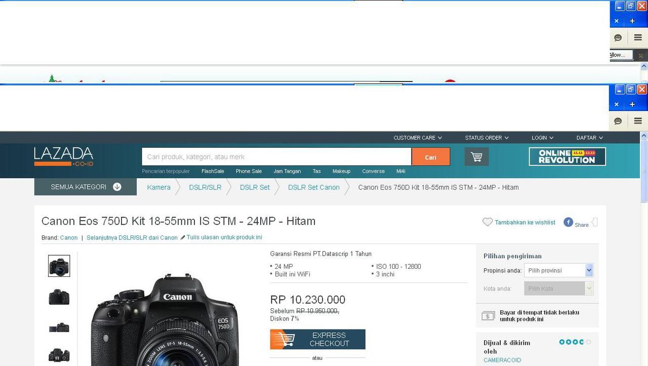 Kamera CANON 750D 18-55mm kit, yuk mampir