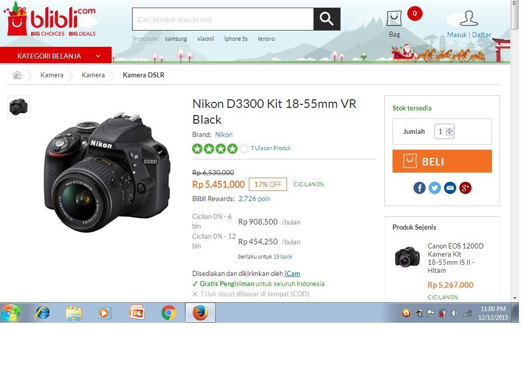 Nikon D3300 Kit 18-55mm : Temuin Harga Yang Pas Dari Penawaran Ini !!