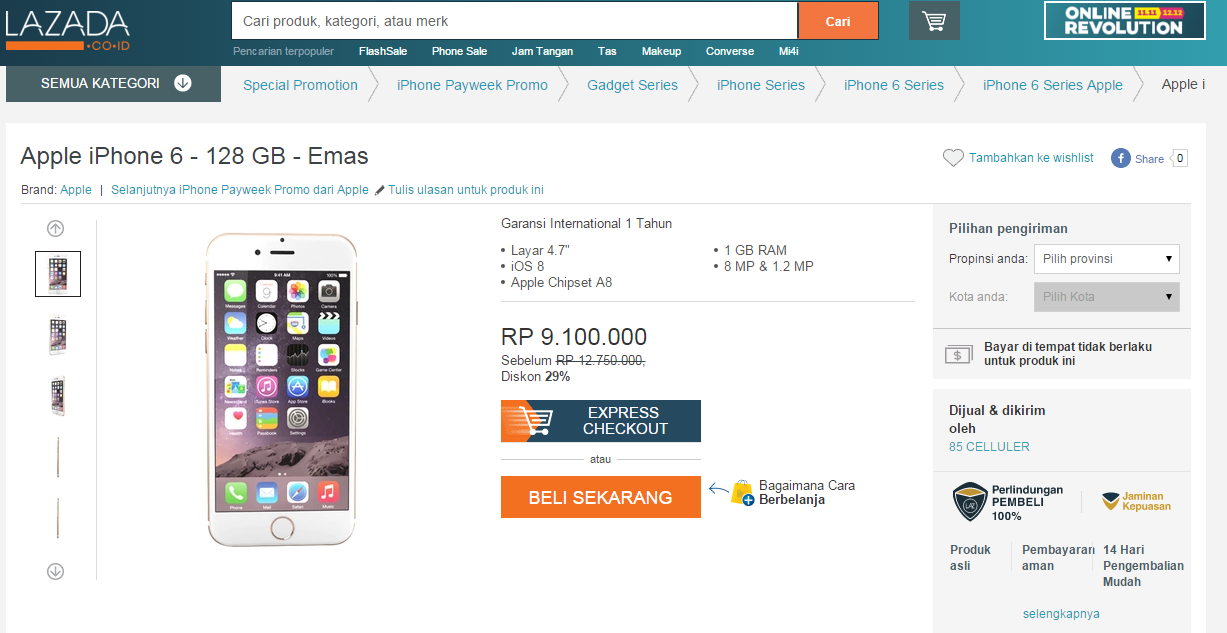 iPhone 6 128 GB Termurah Hasil Survey Ane