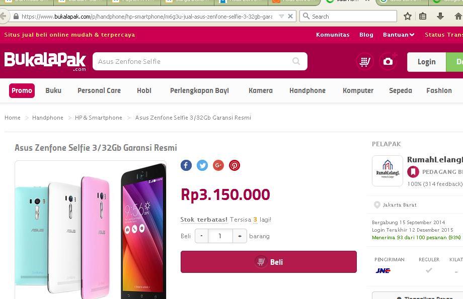 Asus Zenfone Selfie ZD551KL - 32GB banding harga lapak paling murah !!!