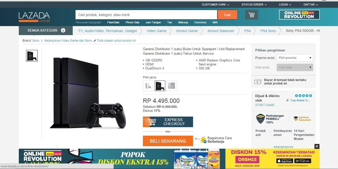 PS4 : Harga Paling Murah ada disini gan.